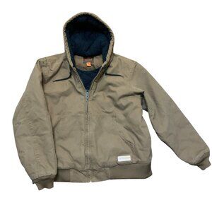Ranch Tough XL Reg Hooded Work Jacket Brown Insulated Heavy-Duty‎ Carhartt Style
